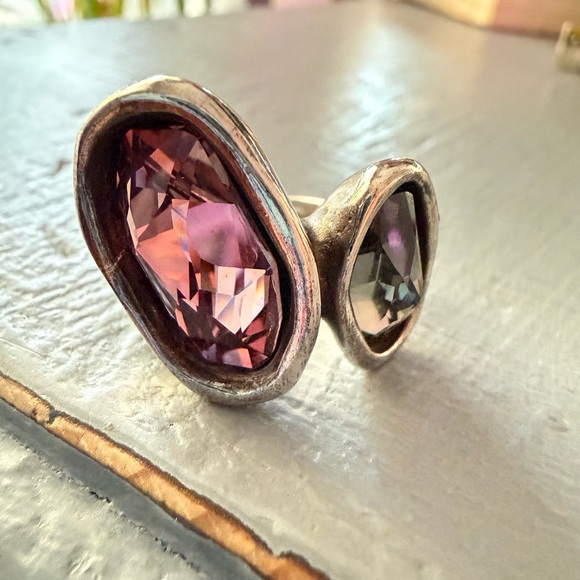 Uno de 50 Crystal Ring Size 7 - Picture 4 of 11
